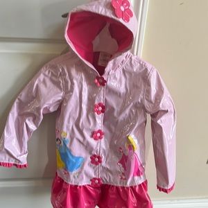 Princess raincoat from Disney store with pink warmer lining